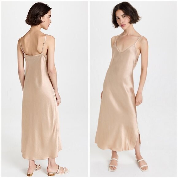 💕ENZA COSTA💕 Bias Slip Dress ~ Satin Midi Length Size 1 = Small NWOT - Picture 16 of 16